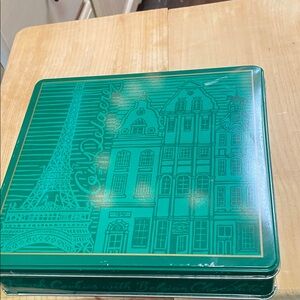 Green Decorative Tin Box
